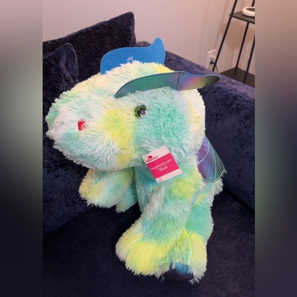Sf4d558f261fa43ebbb95e217eeaea  Plush Dragon Stuffed Animal - Green and Blue